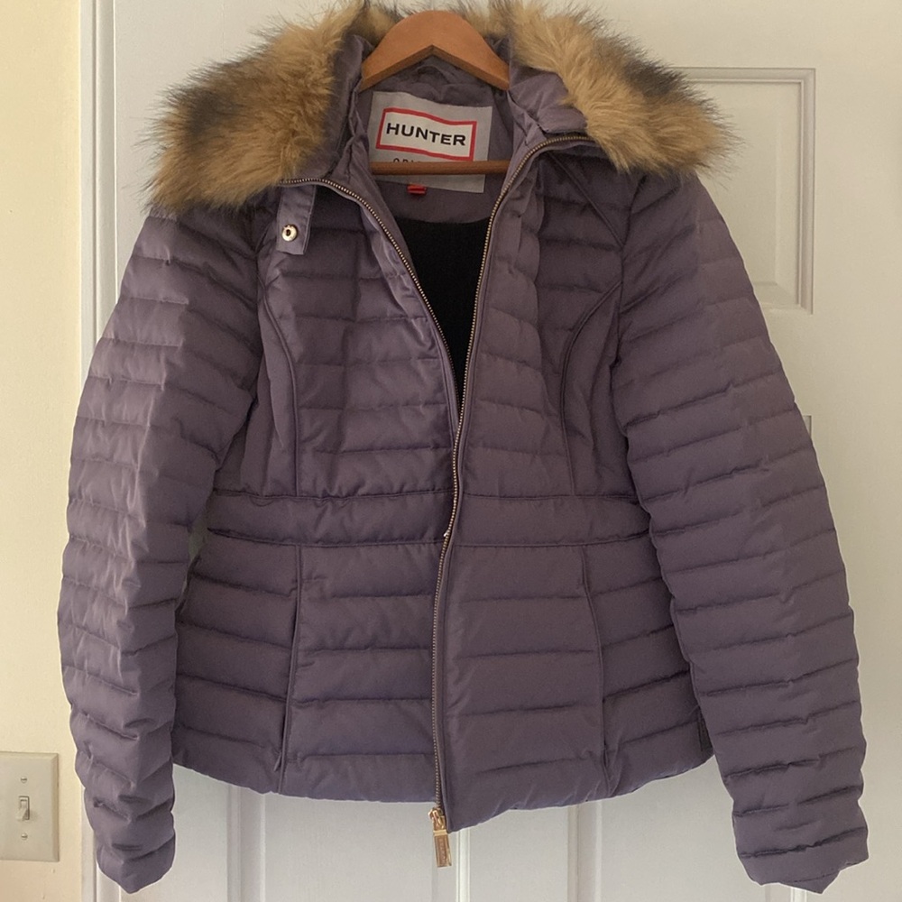 Women's HUNTER Purple Puffer Jacket